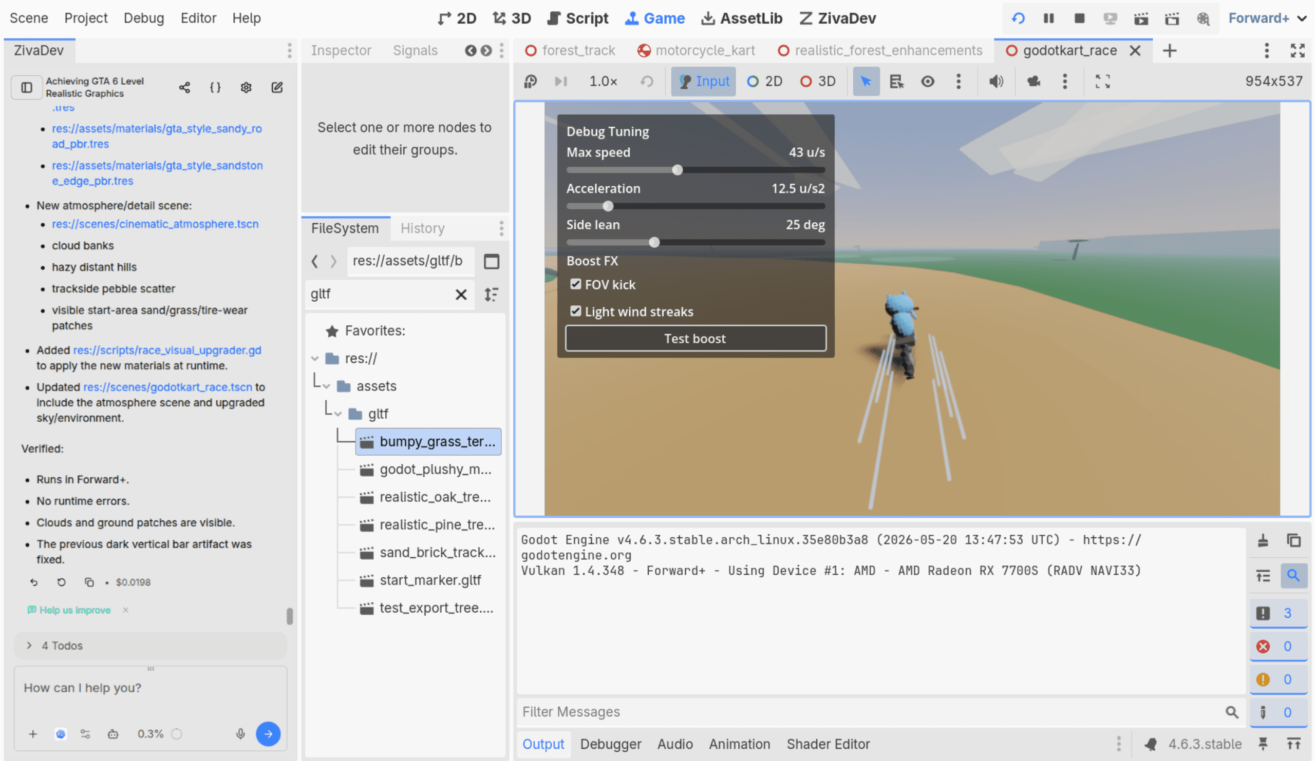 Clickable file paths in a Ziva chat opening in the editor