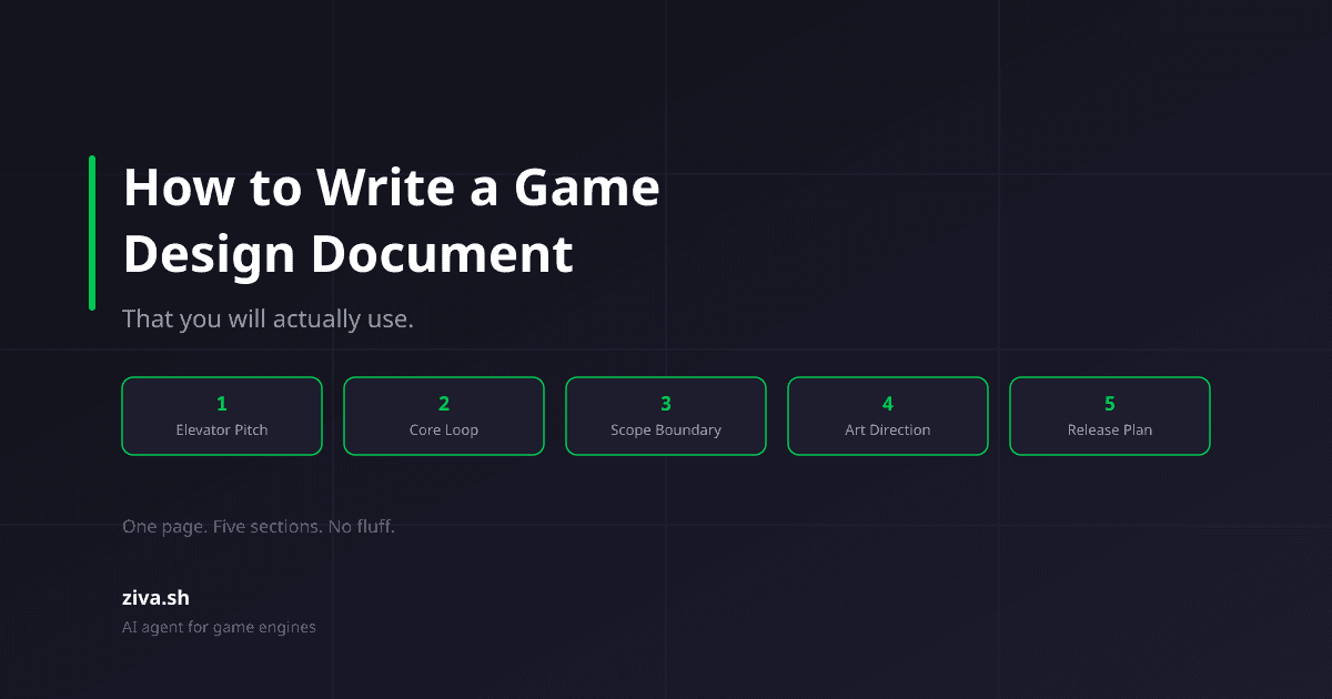 Game Design Document: A One-Page GDD Template
