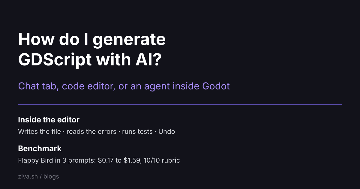 How do I generate GDScript with AI?