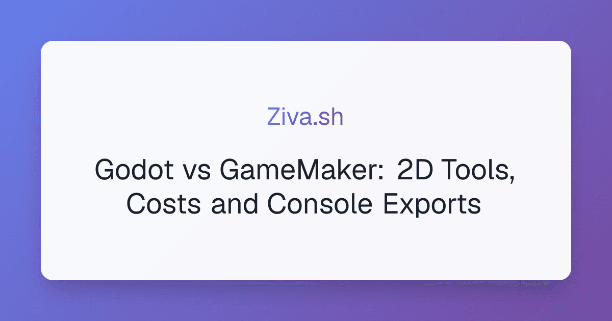 Godot vs GameMaker: 2D Tools, Costs and Console Exports