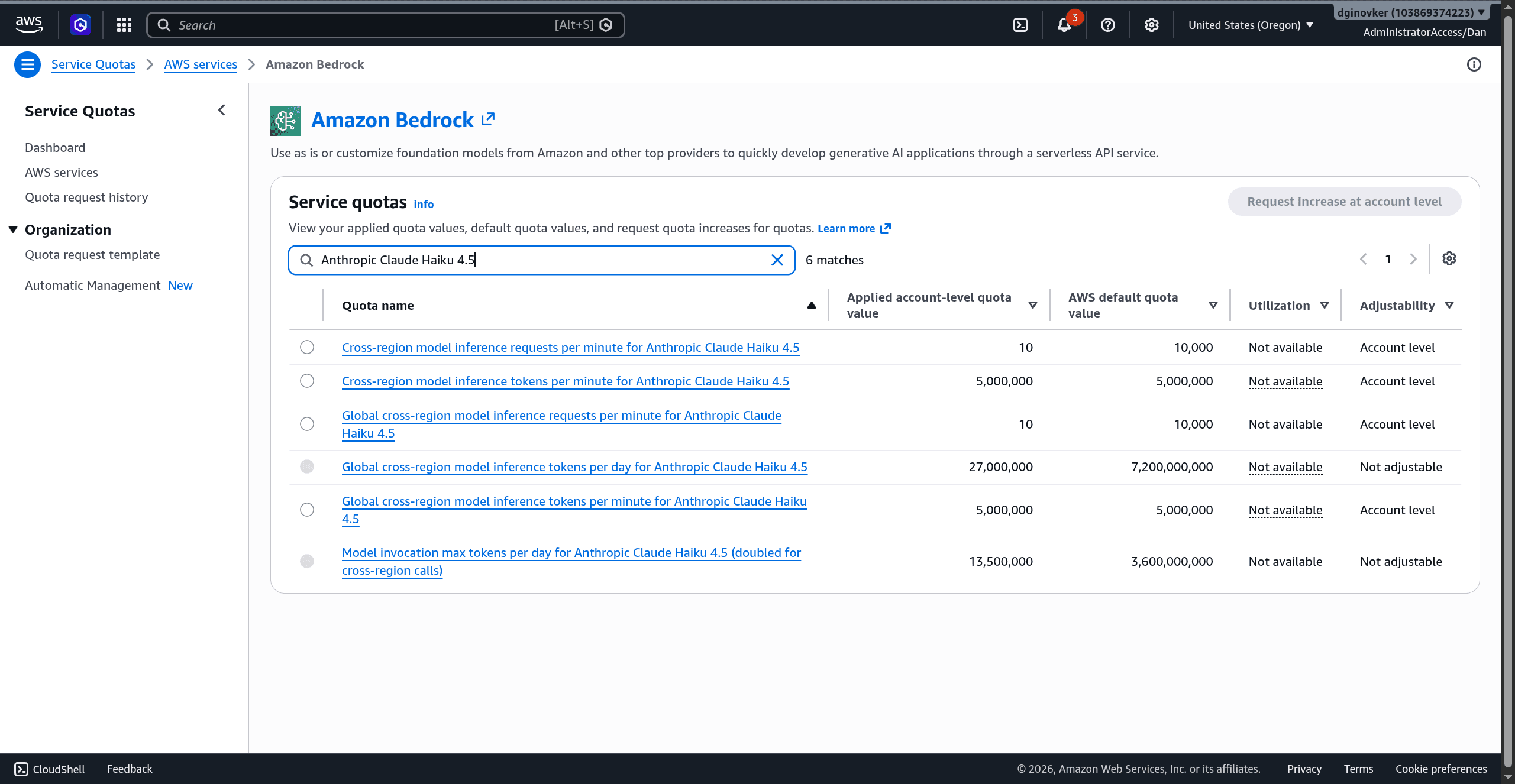 16 days, 4 channels, no AWS Bedrock quota fix