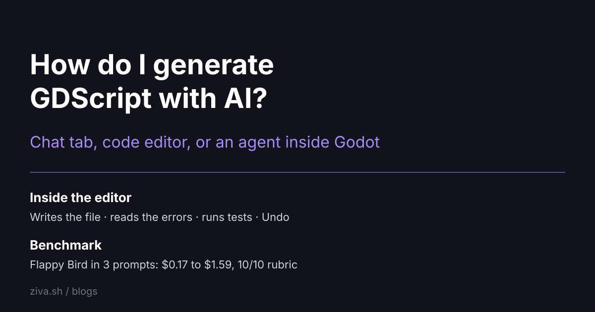 How do I generate GDScript with AI?