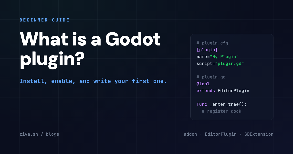 Godot Plugin: What It Is, How to Install One, How to Build Your Own